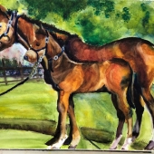 Carol Thaw - “Stormy Frolic & Foal” – carolannart@comcast.net