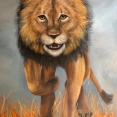 Barbara Landry - “Charging Lion” – http://www.landryartist.com/