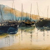 Kam Tim Lam - “Boat Reflections” – http://www.timsirstudio.wixsite.com/timothylam