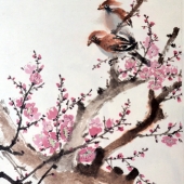 Darlene Kaplan - “Birds in Cherry Tree” – https://www.darlenekaplan.com