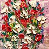 Cristina Rimniceanu - “Calla Lily Flowers” – http://www.cristinapainting.com/