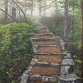 Annette Laurel Batchelor - “Dipsea Stairs” – http://brookstonetravelingartists.com/