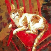 Jingtao Wang – “Cat on the Red Chair” – wjt075@163.com