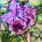 Patti Resso - "Cattleya Orchid” – http://www.pattipaintings.com/