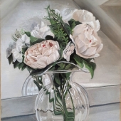 Sally Bannister - "Vase of Peonies” – sallyebannister1@gmail.com