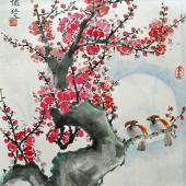 Darlene Kaplan - "Plum with Birds” – https://www.darlenekaplan.com/