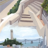 Meredith Moles – “Ina Coolbrith Park, Russian Hill” – http://www.meredithmoles.com/