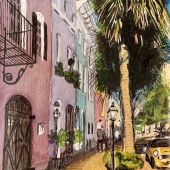 Janet Johnson – “Rainbow Row” – http://www.jtjohnsonpastels.com/