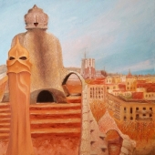 Liliana Lazar – “Sagrada Familia seen from the Most Beautiful Roof” – http://www.artmajeur.com/fr/account/lazar-liliana