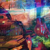 Hon. Mention – Teresa Gierwielaniec Rozanacki - "Chicago Street” – www.teresaarts.com