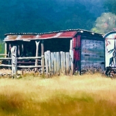 Alix Baker - "Sheep Shed and Shepherd's Hut” – http://www.alixbaker.com/