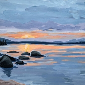 Jacqueline Rose - "Sunset at Jordan Pond” – https://artrepreneur.com/p/jacquelinerose