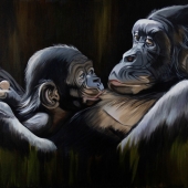 Hon. Mention – Meredith London - "Maternal Instinct - A mother's love” – www.meredithlondonart.com