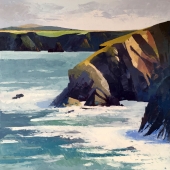 Dawn Harries - "Porthgain Cliffs” – http://www.dawnharriesart.co.uk/