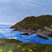Sara Davies - "Limeslade Bay” – https://www.facebook.com/saradaviesillustrations/