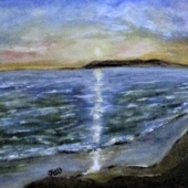Clyde J. Kell - "Kim’s Beach Sunset” – http://www.cjkellartworks.com/