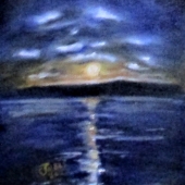Clyde J. Kell - "Kims Beach Sunset No4.” – http://www.cjkellartworks.com/