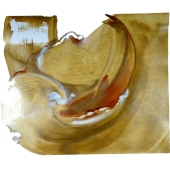 Denise Richard - "Whale in Gold” – https://www.fiveblossomgatherings.com/works-of-art-.html