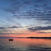 Dawn Kehr - "Fishing at Sunset” – https://www.facebook.com/people/Art-of-Dawn-Kehr/100063571713185/