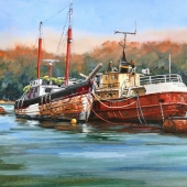 10th Place – Alix Baker - "Old Shipmates, River Fal, Cornwall, England” – www.alixbaker.com