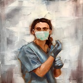 Hon. Mention - Heather Olsen – “Healthcare Hero” – www.heatherolsenart.com