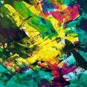 Chrissie J Hawkes - "Primary Yellow 'Watersnake'” – http://chrissiejhawkesart.com/