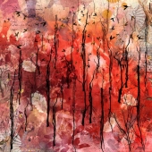 Barbara Mierau-Klein - "Red Tree Abstract” – http://www.barbaramierauklein.com/