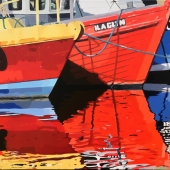 1st Place – John Jaster - "Boat Reflections” – www.johnjasterstudio.com