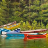 Mitra N Devon - “Boats Docked at the Shoreline” – http://www.mitradevon.com/