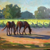 5Barbara L. Lawrence – “Horses and Vineyard” – www.barbaralawrenceart.com