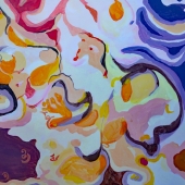 Chasing the Flight, acryl on canvas, 70x90 cm
