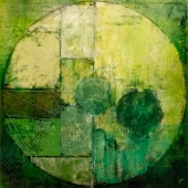 6th Place - 37d.   Barbara Mierau-Klein - “Bright Green Abstract”