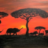 Azeeta Baz-Lee - “End of a Long Day” – www.azita-b-art-studio.com