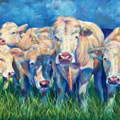 6th Place - Jasmine Masako Elliott - “Welcoming Cowmittee” –  www.punchpourpaint.com
