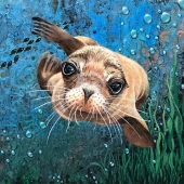 9th Place - Linda Steele - “Stellar Sea Lion Pup” - steeleoriginals@comcast.net