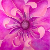 Mary Ahern – “My World - Pink Anemone” - www.MaryAhernArtist.com
