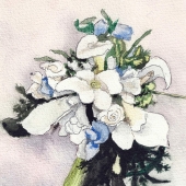 Bouquet, watercolour, 24,5x18 cm