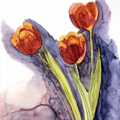 Daphne Costopoulos - “Red and Yellow Tulips” – www.dcartworks.com