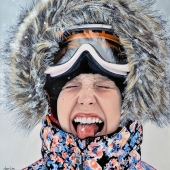 Cher Pruys – “Catching Snowflakes” - www.artbycher.ca