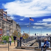HM - Photo - Friedkin-S (1) Img #1 Boston Harbor Custom House & Docks