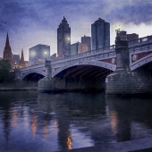 Powell (1) Img #1 Princes Bridge at Dawn