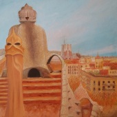 Daniela-Liliana Lazar - “Sagrada Familia Seen from the Most Beautiful Roof” – www.dalilaart.ro/