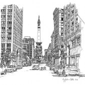 Guglielmo Botter - “Indianapolis, Indiana: Soldiers and Sailors Monument Fountain” – www.guglielmobotter.com