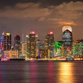 10th Place – Jon Holiday - “Moon Rising over San Diego” – www.skylinesbyjon.us/