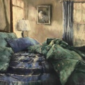 10th Place – Jeri Greenberg - “Green Pillows 11 am” – www.jerigreenbergart.com