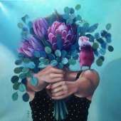 Hon. Mention - Debra Hill - “Masked Galah Portrait” – www.debrahillstudio.com