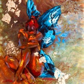 Diana Malivani – “Awakening” - www.gwr-artgallery.com/blue-butterfly
