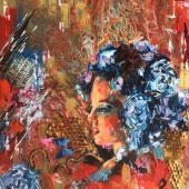 Diana Malivani – “Lily” - www.gwr-artgallery.com/blue-butterfly