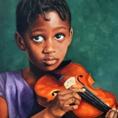 HM - Painting - Van der Merwe (1) Img #2  Violin Lesson 1