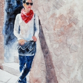 Hansen-S (1) Img #1  Red Scarf